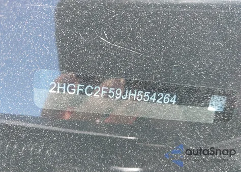 2018 Honda Civic z USA, uszkodzony, nr VIN 2HGFC2F59JH55426